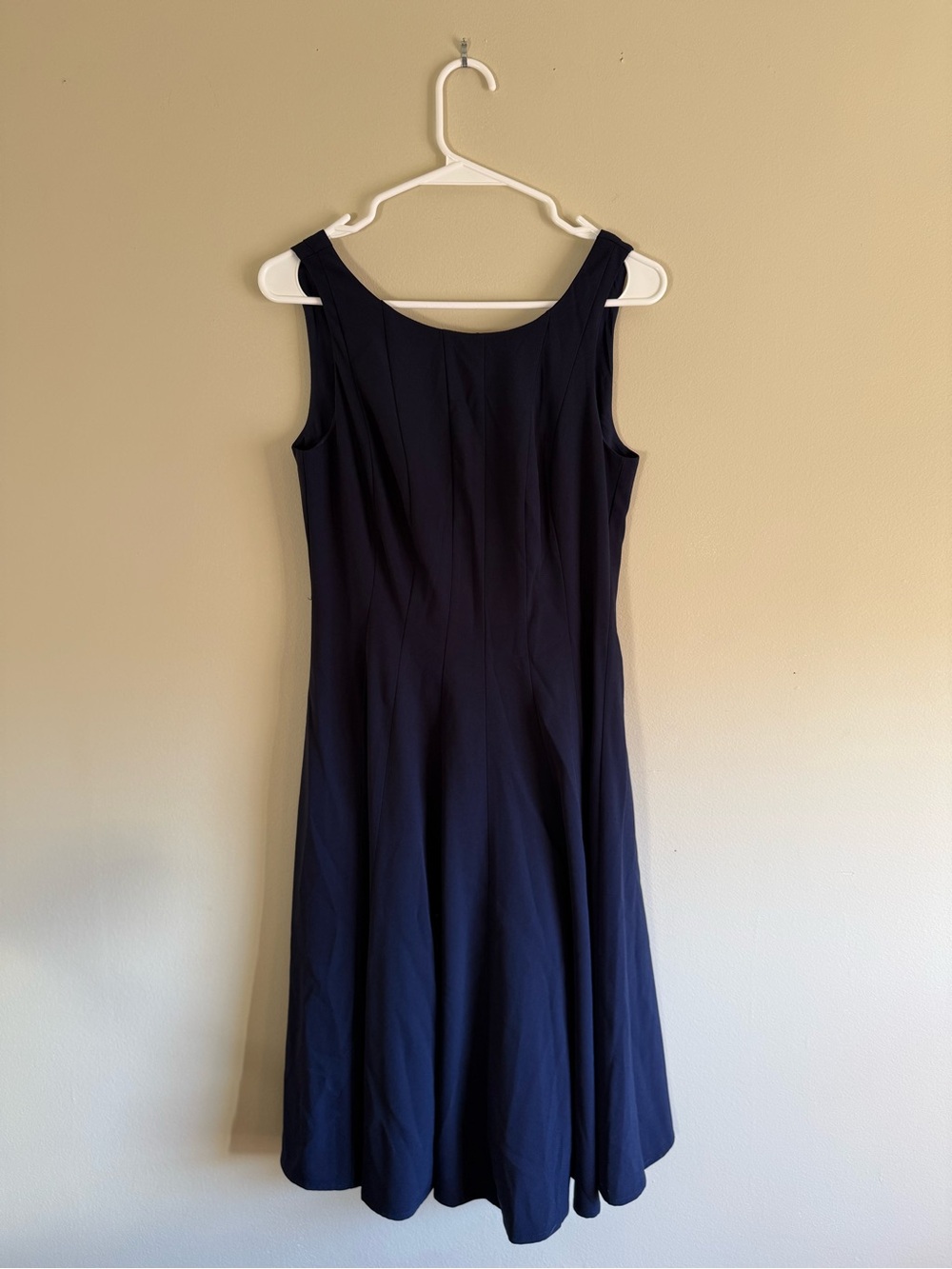 New York & Company Navy Sleeveless Fit-and-Flare Dress